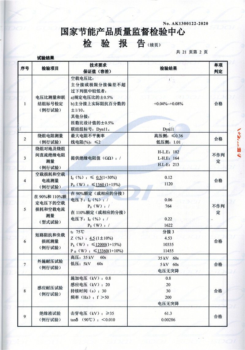 高低压试验报告-S11-1250黑水黑水黑水油浸式变压器-2.jpg